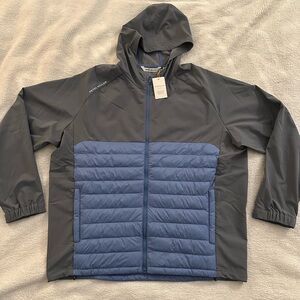 Peter Millar All Course Hybrid Hoodie Jacket | Men’s 2XL XXL | New | Astral Blue